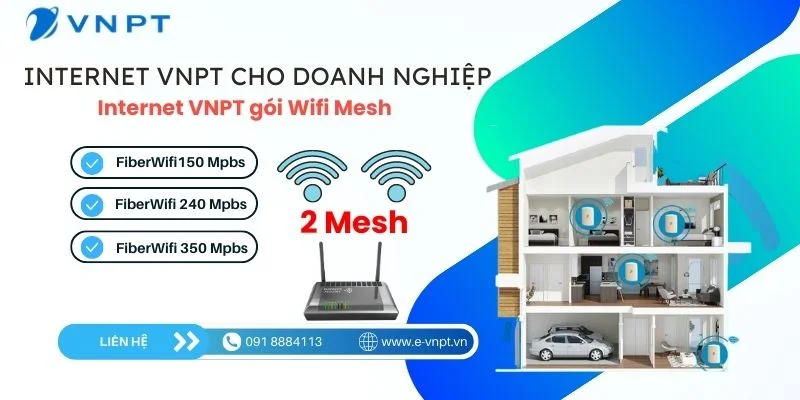 Internet VNPT có Thiết bị Mesh đành cho Tổ chức Doanh nghiệp