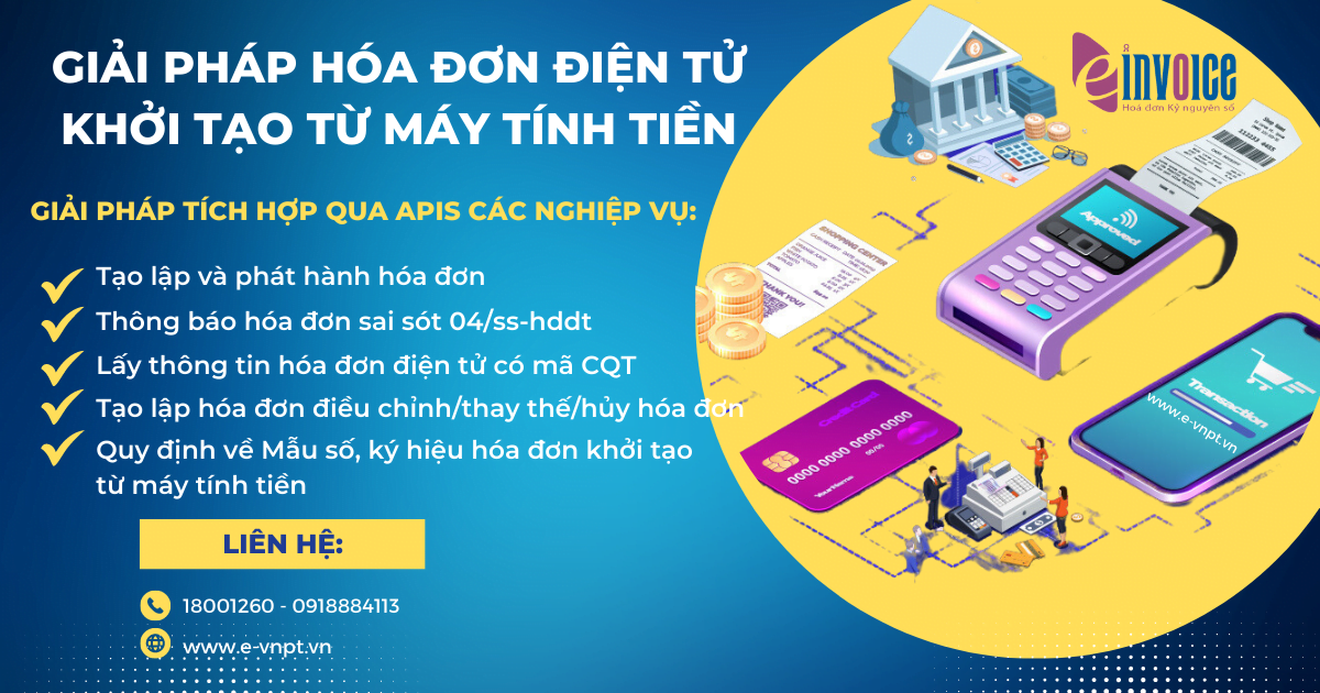 Giải pháp Hóa đơn điện tử khởi tạo từ máy tính tiền