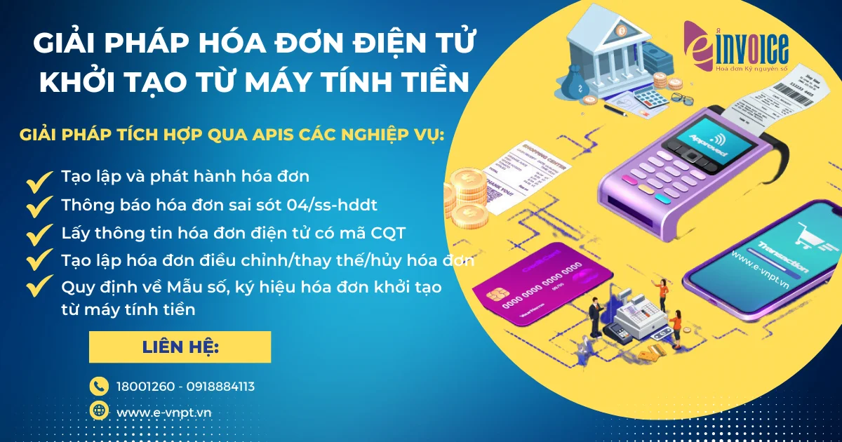 Giải pháp Hóa đơn điện tử khởi tạo từ máy tính tiền