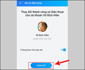 doi so dien thoai zalo nguoi khac co biet khong