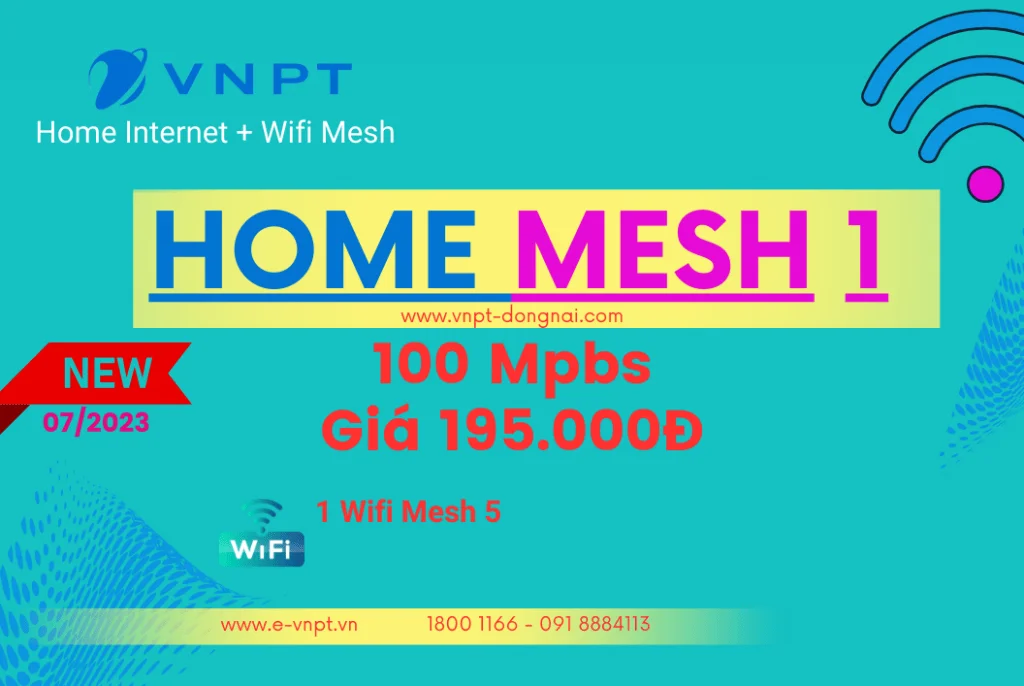 Gói Internet Wifi VNPT Home Mesh 1+ 100 Mbps